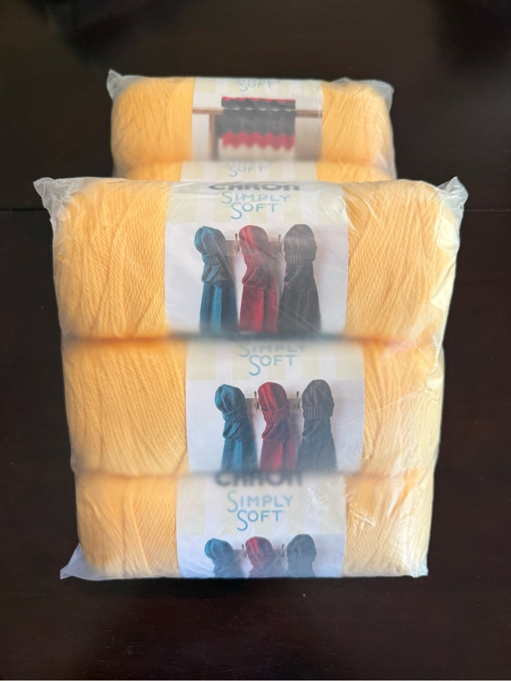 Caron Simply Soft Yarn - Soft Sunshine Yellow (2 Skeins)